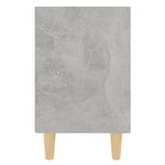 vidaXL Tables de chevet avec pieds en bois 2 Pièces Gris béton 40x30x50cm