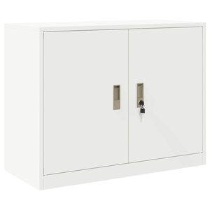 vidaXL Armoire de rangement Blanc 90 x 40 x 70 cm Acier