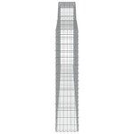 vidaXL Paniers à gabions arqués 10 Pièces 400x30x140/160 cm Fer galvanisé