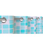EISL Rideau de douche avec mosaïque bleu-orange 200x180x0 2 cm