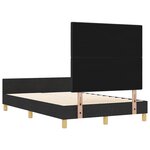 vidaXL Cadre de lit avec tête de lit Noir 120 x 190 cm tissu