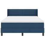 vidaXL Lit à ressorts avec matelas Bleu foncé 200 x 160 cm Polyester