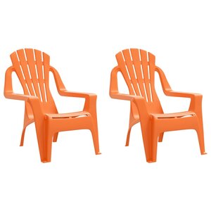 vidaXL Chaises de jardin pour enfants lot de 2 orange 37x34x44 cm PP