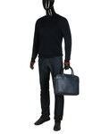 Porte ordinateur Allure en cuir - 13 pouces - KATANA - L35.5 x H27.0 x P5.5 cm - 69361-Bleu marine