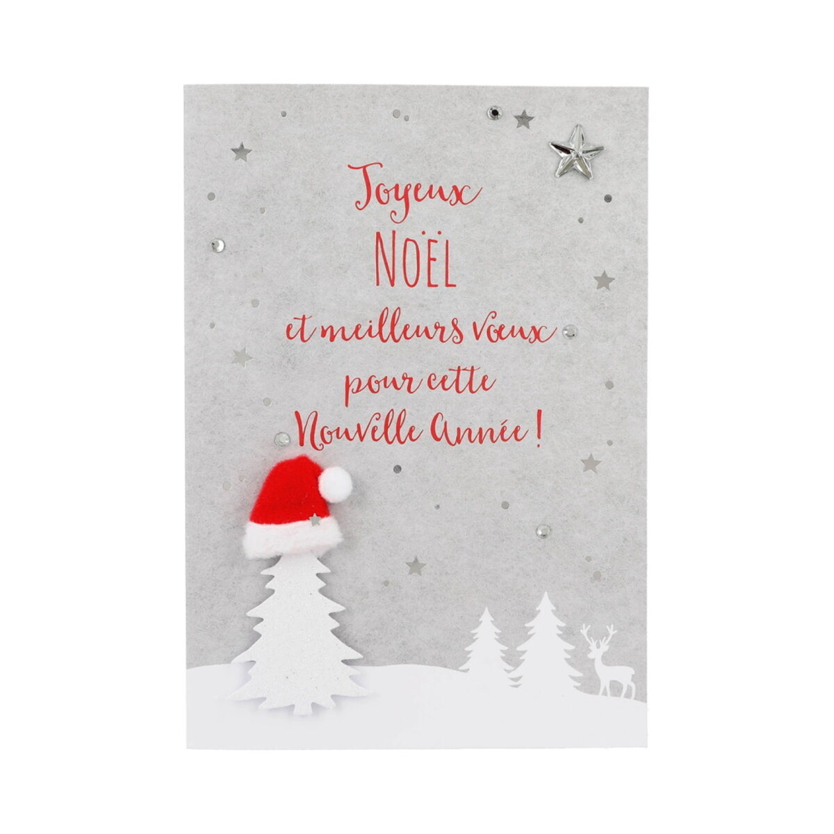Carte de voeux fêtes de fin d'année joyeux noël meilleurs voeux