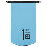 Vidaxl sac sec avec fermeture éclair bleu 20 l pvc