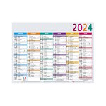 Calendrier Mural 2024 - 22 x 29.5 cm - Multicouleurs