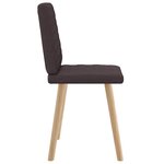 vidaXL Chaises à manger lot de 2 marron foncé tissu