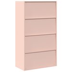 vidaXL Armoire de rangement 2 Pièces Rose 80 x 40 x 140 cm Acier