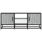vidaXL Meuble TV sonoma gris 100x35x41 cm bois d'ingénierie et métal
