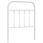 vidaXL Tête de lit métal blanc 75 cm