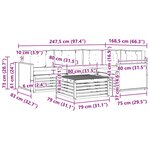 vidaXL Ensemble de canapés d'extérieur 5 Pièces Naturel et Crème