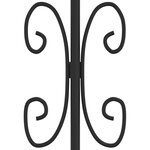 vidaXL Portail et sommet de lance Noir 103x120 cm Acier enduit poudre