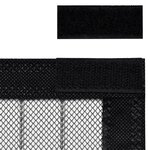 vidaXL Rideaux de porte anti-insectes 2 Pièces et aimants noir 220x110 cm