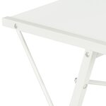 Bureau table poste de travail meuble d'ordinateur informatique étude avec étagère 116 x 50 x 93 cm blanc 02_0023476