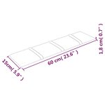 vidaXL Panneaux muraux 12 Pièces Jaune 60x15 cm Velours 1 08 m²