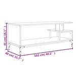 vidaXL Meuble TV sonoma gris bois ingénierie et acier enduit de poudre