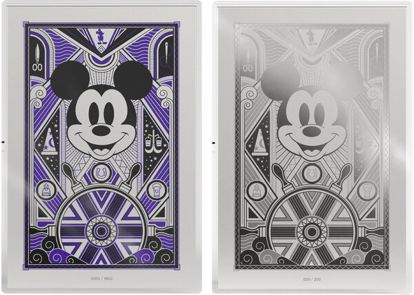 Monnaie MICKEY MOUSE Disney Art Deco Feuille Argent 1$ Niue 2026 (PRÉCOMMANDE)