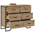 vidaXL Commode chêne artisanal 91 x 35.5 x 74.5 cm Bois d'ingénierie