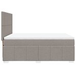 vidaXL Sommier à lattes de lit avec matelas Taupe 140x190 cm Tissu