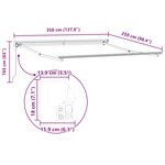 vidaXL Auvent Rétractable Rouge et Blanc 350 x 250 cm