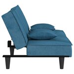 vidaXL Canapé-lit bleu velours