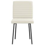 vidaXL Chaises à manger lot de 2 Crème Velours