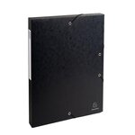 Boite de classement Exabox Dos 25mm Carte lustrée - A4 - Noir x 8 EXACOMPTA