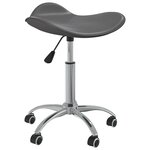 vidaXL Chaise pivotante de salle à manger Gris Similicuir