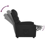 vidaXL Fauteuil inclinable Noir Similicuir