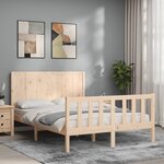 vidaXL Cadre de lit sans matelas bois de pin massif