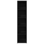 vidaXL Armoires à CD 2 Pièces chêne noir 21x16x93 5 cm bois d'ingénierie