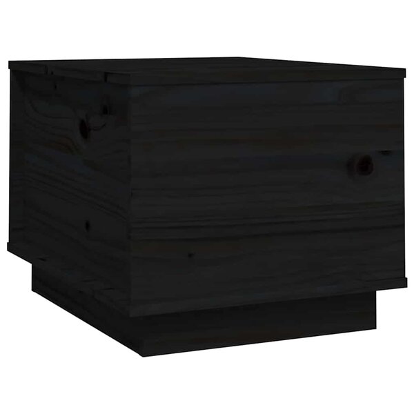 vidaXL Table basse Noir 40x50x35 cm Bois massif de pin