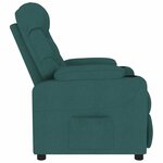 vidaXL Fauteuil de massage Vert foncé Tissu