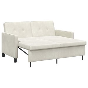 vidaXL Canapé-Lit Crème Tissu