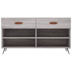 vidaXL Banc à chaussures sonoma gris 102x35x55 cm bois d'ingénierie