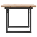vidaXL Table basse cadre en O 80x50x40 5cm bois de pin massif et acier
