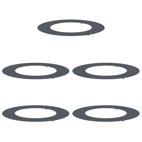 vidaXL Pot en Plastique Anthracite Plastique Grand Costaud Rond