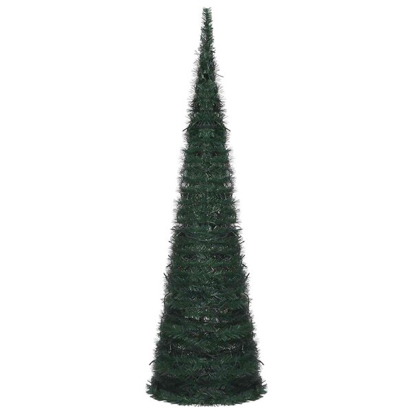 vidaXL Sapin de Noël with LED String Lights Vert 150 x 150 cm PVC