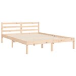 vidaXL Cadre de lit avec tête de lit 140x200 cm bois massif
