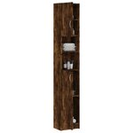 vidaXL Armoire de bain Chêne fumé 32x25 5x190 cm Bois d'ingénierie