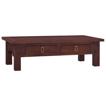 vidaXL Table basse Marron classique 100x50x30 cm Bois d'acajou massif