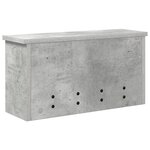 vidaXL Porte-manteau mural avec étagère Montage mural avec stockage Gris béton 50 x 16 x 26 cm