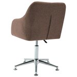 vidaXL Chaises pivotantes à manger lot de 2 marron tissu
