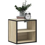 vidaXL Table de chevet murale chêne sonoma 40x31x39 5 cm