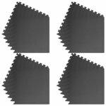 vidaXL Tapis de sol de piscine 24 Pièces Noir 8 64 ㎡ Mousse EVA