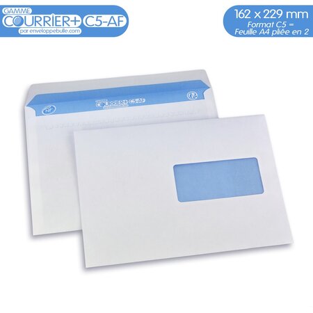 Enveloppes 110x220 - blanches - auto-adhésives - 80g -boite de 500