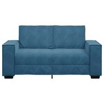 vidaXL Canapé à 2 places Bleu 120 cm Velours