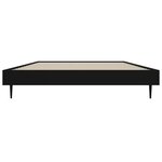 vidaXL Cadre de lit sans matelas noir 90x200 cm bois d'ingénierie