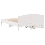 vidaXL Cadre de lit sans matelas blanc 120x200 cm bois de pin massif